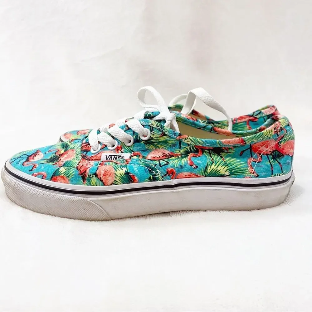 Vans Flamingo Sneakers sz 3 Sneakers Blue Pink Sneakers Low Top Vans